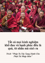 Tất cả mọi kinh nghiệm khổ đau và hạnh phúc đều là quả, từ nhân mà sinh ra