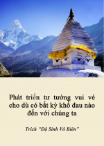 Phát triển tư tưởng vui vẻ cho dù có bất kỳ khổ đau nào đến với chúng ta