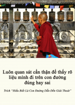 Luôn quan sát cẩn thận để thấy rõ liệu mình đi trên con đường đúng hay sai