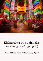 Không có từ bi, sự tinh tấn của chúng ta sẽ ngưng trệ