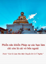 Phiền não khiến Pháp sự các bạn làm chỉ còn là cái vỏ bên ngoài