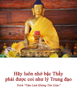 Hãy luôn nhớ bậc Thầy phải được coi như lý Trung đạo