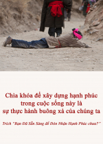 Chìa khóa để xây dựng hạnh phúc trong cuộc sống này là sự thực hành buông xả của chúng ta