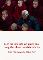 Liên tục làm việc với phiền não trong tâm chính là chánh tinh tấn