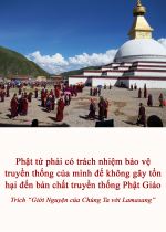 Phật tử phải có trách nhiệm bảo vệ truyền thống của mình để không gây tổn hại đến bản chất truyền thống Phật Giáo