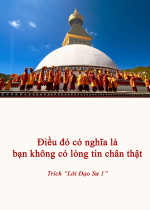 Điều đó có nghĩa là bạn không có lòng tin chân thật