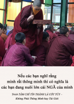 Nếu các bạn nghĩ rằng mình rất thông minh thì có nghĩa là các bạn đang nuôi lớn cái Ngã của mình