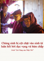 Chúng sinh bị cột chặt vào sinh tử luân hồi bởi dục vọng và bám chấp