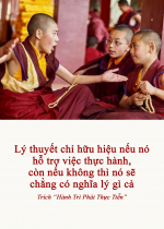 Lý thuyết chỉ hữu hiệu nếu nó hỗ trợ việc thực hành, còn nếu không thì nó sẽ chẳng có nghĩa lý gì cả