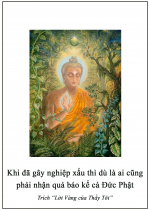 Khi đã gây nghiệp xấu thì dù là ai cũng phải nhận quả báo kể cả Đức Phật