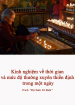 Kinh nghiệm về thời gian và mức độ thường xuyên thiền định trong một ngày