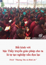 Bất kính với bậc thầy truyền giáo pháp cho ta là tự tạo nghiệp xấu đọa lạc 