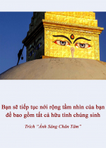 Bạn sẽ tiếp tục nới rộng tầm nhìn của bạn để bao gồm tất cả hữu tình chúng sinh