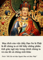 Mục đích của việc thấy Đạo Sư là Phật là để chúng ta có thể thấy những phẩm tính giác ngộ này trong chính chúng ta và của tất cả chúng sinh khác