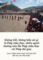 Không biết, không hiểu cái gì là Pháp chân thực, nhiều người thường trộn lẫn Pháp chân thực với Pháp thế gian