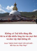 Không có Tuệ hiểu đúng đắn thì ta sẽ đặt nhiều lòng tin vào mọi thứ và như vậy thật không tốt