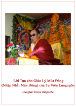 Lời Tựa cho Giáo Lý Mùa Đông (Nhập Nhất Mùa Đông) của Tu Viện Lungngön 