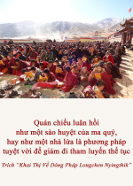 Quán chiếu luân hồi như một sào huyệt của ma quỷ, hay như một nhà lửa là phương pháp tuyệt vời để giảm đi tham luyến thế tục  