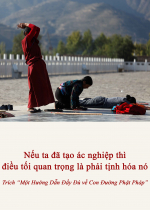 Nếu ta đã tạo ác nghiệp thì điều tối quan trọng là phải tịnh hóa nó