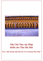 Nên Chú Tâm vào Pháp khiến cho Tâm Sắc Bén