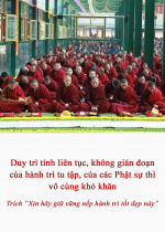 Duy trì tính liên tục, không gián đoạn của hành trì tu tập, của các Phật sự thì vô cùng khó khăn 