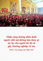 Nhận cúng dường nhân danh người chết mà không làm được gì lợi lạc cho người đó thì sẽ gây chướng nghiệp về sau