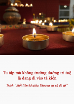 Tu tập mà không trưởng dưỡng trí tuệ là đang đi vào tà kiến 