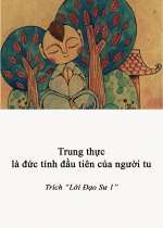 Trung thực là đức tính đầu tiên của người tu