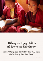 Điều quan trọng nhất là nỗ lực tu tập khi còn trẻ